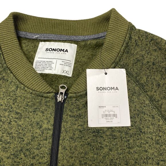 Sonoma Supersoft Sweater Fleece Long Sleeve Full-Zip Men's 2XL - MSRP: $48 - Picture 6 of 16